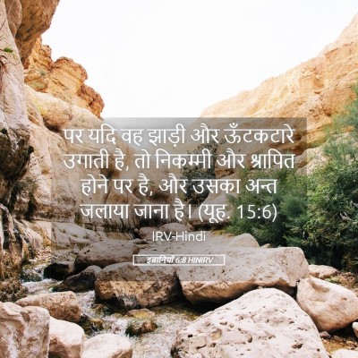Picture 05 - इब्रानियों 6:8 HINIRV - पर यदि वह झाड़ी और - Bible Verse Picture