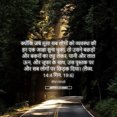 Picture 05 - इब्रानियों 9:19 HINIRV - क्योंकि जब मूसा सब - Bible Verse Picture