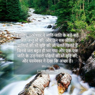 Picture 05 - उत्पत्ति 1:21 HINIRV - इसलिए परमेश्‍वर - Bible Verse Picture