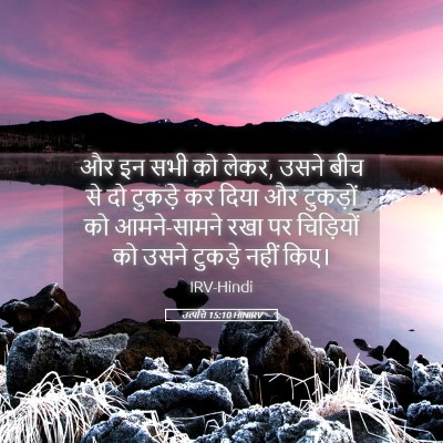 Picture 05 - उत्पत्ति 15:10 HINIRV - और इन सभी को लेकर, - Bible Verse Picture