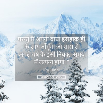 Picture 05 - उत्पत्ति 17:21 HINIRV - परन्तु मैं अपनी - Bible Verse Picture
