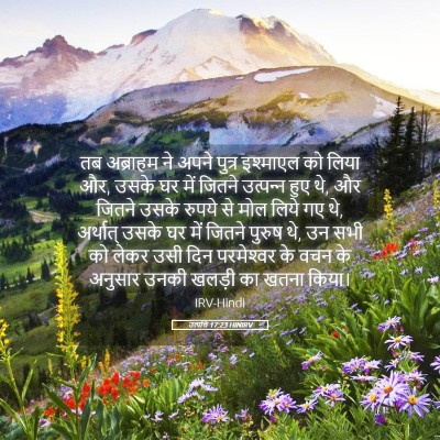 Picture 05 - उत्पत्ति 17:23 HINIRV - तब अब्राहम ने अपने - Bible Verse Picture