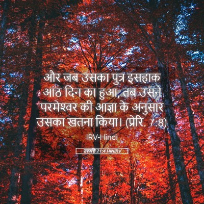 Picture 05 - उत्पत्ति 21:4 HINIRV - और जब उसका पुत्र - Bible Verse Picture