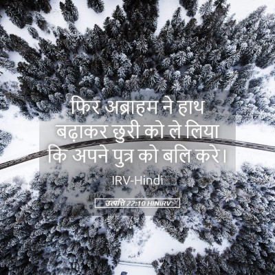 Picture 05 - उत्पत्ति 22:10 HINIRV - फिर अब्राहम ने हाथ - Bible Verse Picture