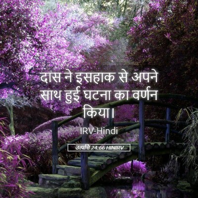 Picture 05 - उत्पत्ति 24:66 HINIRV - दास ने इसहाक से - Bible Verse Picture