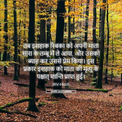 Picture 05 - उत्पत्ति 24:67 HINIRV - तब इसहाक रिबका को - Bible Verse Picture