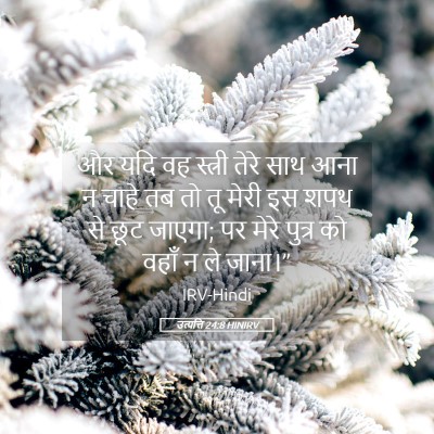 Picture 05 - उत्पत्ति 24:8 HINIRV - और यदि वह स्त्री - Bible Verse Picture
