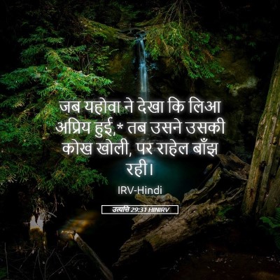Picture 05 - उत्पत्ति 29:31 HINIRV - जब यहोवा ने देखा कि - Bible Verse Picture