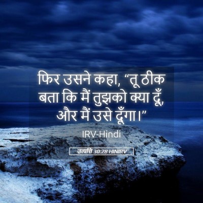 Picture 05 - उत्पत्ति 30:28 HINIRV - फिर उसने कहा, “तू - Bible Verse Picture