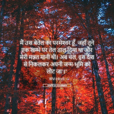 Picture 05 - उत्पत्ति 31:13 HINIRV - मैं उस बेतेल का - Bible Verse Picture