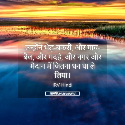 Picture 05 - उत्पत्ति 34:28 HINIRV - उन्होंने - Bible Verse Picture