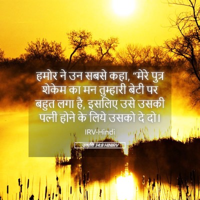 Picture 05 - उत्पत्ति 34:8 HINIRV - हमोर ने उन सबसे - Bible Verse Picture