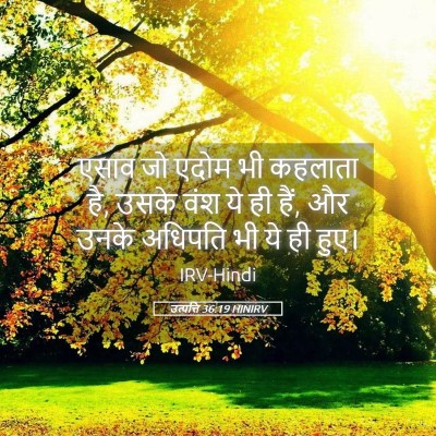 Picture 05 - उत्पत्ति 36:19 HINIRV - एसाव जो एदोम भी - Bible Verse Picture