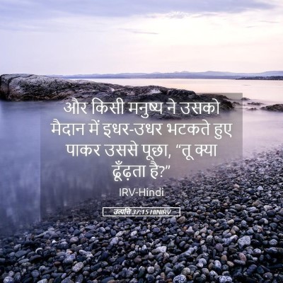 Picture 05 - उत्पत्ति 37:15 HINIRV - और किसी मनुष्य ने - Bible Verse Picture