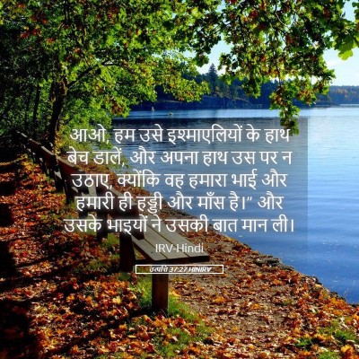 Picture 05 - उत्पत्ति 37:27 HINIRV - आओ, हम उसे - Bible Verse Picture