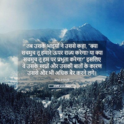 Picture 05 - उत्पत्ति 37:8 HINIRV - तब उसके भाइयों ने - Bible Verse Picture
