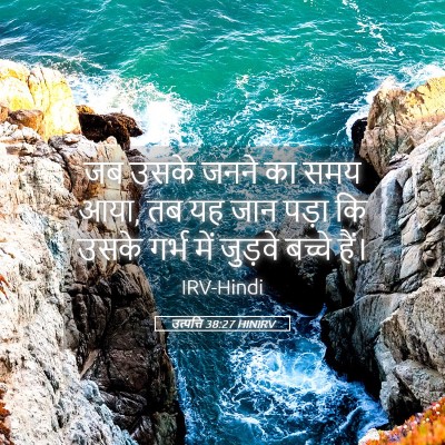 Picture 05 - उत्पत्ति 38:27 HINIRV - जब उसके जनने का समय - Bible Verse Picture