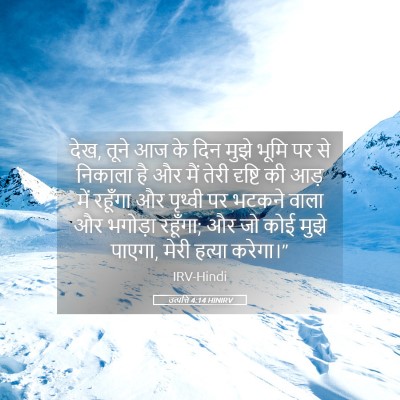 Picture 05 - उत्पत्ति 4:14 HINIRV - देख, तूने आज के दिन - Bible Verse Picture