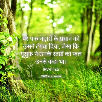 Picture 05 - उत्पत्ति 40:22 HINIRV - पर पकानेहारों के - Bible Verse Picture