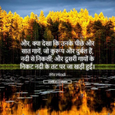 Picture 05 - उत्पत्ति 41:3 HINIRV - और, क्या देखा कि - Bible Verse Picture