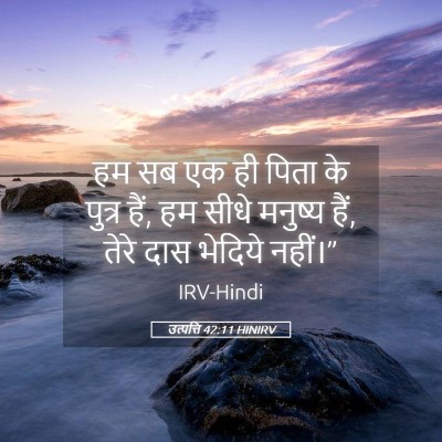 Picture 05 - उत्पत्ति 42:11 HINIRV - हम सब एक ही पिता के - Bible Verse Picture