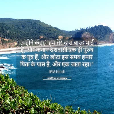 Picture 05 - उत्पत्ति 42:13 HINIRV - उन्होंने कहा, “हम - Bible Verse Picture