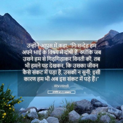 Picture 05 - उत्पत्ति 42:21 HINIRV - उन्होंने आपस में - Bible Verse Picture