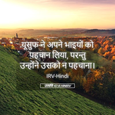Picture 05 - उत्पत्ति 42:8 HINIRV - यूसुफ ने अपने - Bible Verse Picture