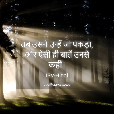Picture 05 - उत्पत्ति 44:6 HINIRV - तब उसने उन्हें जा - Bible Verse Picture