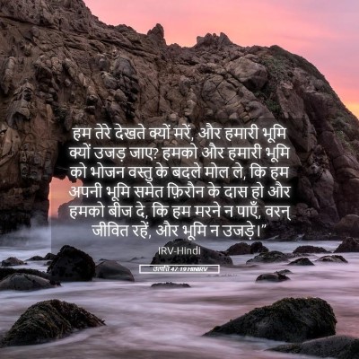 Picture 05 - उत्पत्ति 47:19 HINIRV - हम तेरे देखते - Bible Verse Picture