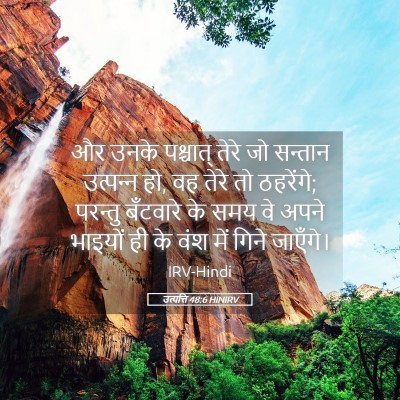 Picture 05 - उत्पत्ति 48:6 HINIRV - और उनके पश्चात् - Bible Verse Picture
