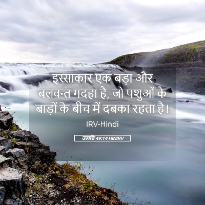 Picture 05 - उत्पत्ति 49:14 HINIRV - इस्साकार एक बड़ा - Bible Verse Picture