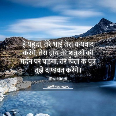 Picture 05 - उत्पत्ति 49:8 HINIRV - हे यहूदा, तेरे भाई - Bible Verse Picture