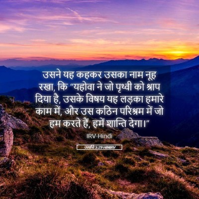 Picture 05 - उत्पत्ति 5:29 HINIRV - उसने यह कहकर उसका - Bible Verse Picture