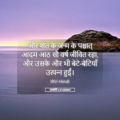Picture 05 - उत्पत्ति 5:4 HINIRV - और शेत के जन्म के - Bible Verse Picture