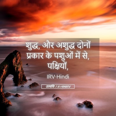Picture 05 - उत्पत्ति 7:8 HINIRV - शुद्ध, और अशुद्ध - Bible Verse Picture