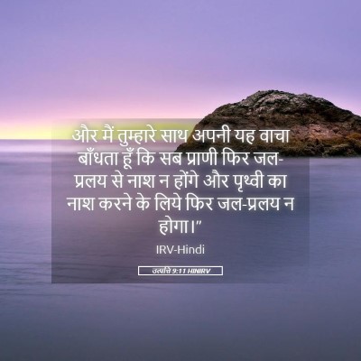 Picture 05 - उत्पत्ति 9:11 HINIRV - और मैं तुम्हारे - Bible Verse Picture