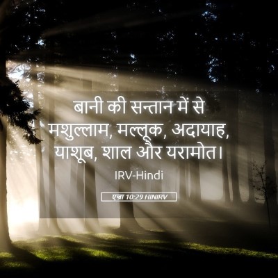 Picture 05 - एज्रा 10:29 HINIRV - बानी की सन्तान में - Bible Verse Picture