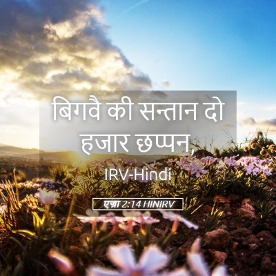 Picture 05 - एज्रा 2:14 HINIRV - बिगवै की सन्तान दो - Bible Verse Picture