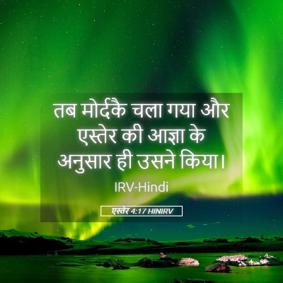 Picture 05 - एस्तेर 4:17 HINIRV - तब मोर्दकै चला गया - Bible Verse Picture