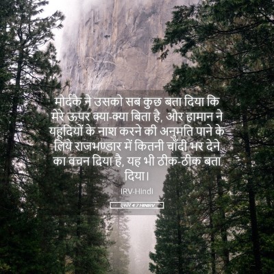 Picture 05 - एस्तेर 4:7 HINIRV - मोर्दकै ने उसको सब - Bible Verse Picture