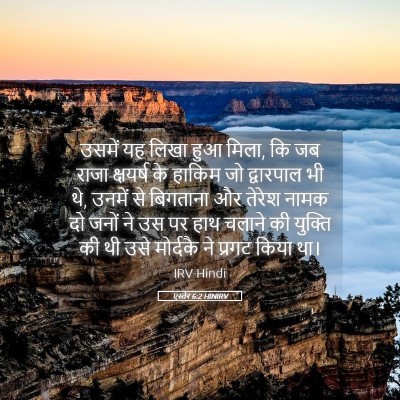 Picture 05 - एस्तेर 6:2 HINIRV - उसमें यह लिखा हुआ - Bible Verse Picture