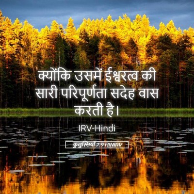 Picture 05 - कुलुस्सियों 2:9 HINIRV - क्योंकि उसमें - Bible Verse Picture