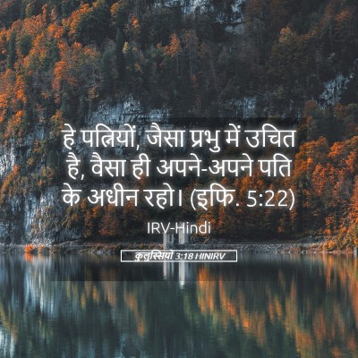Picture 05 - कुलुस्सियों 3:18 HINIRV - हे पत्नियों, जैसा - Bible Verse Picture