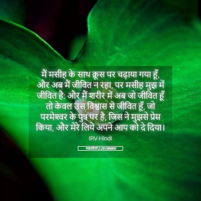 Picture 05 - गलातियों 2:20 HINIRV - मैं मसीह के साथ - Bible Verse Picture