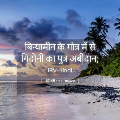 Picture 05 - गिनती 1:11 HINIRV - बिन्यामीन के - Bible Verse Picture