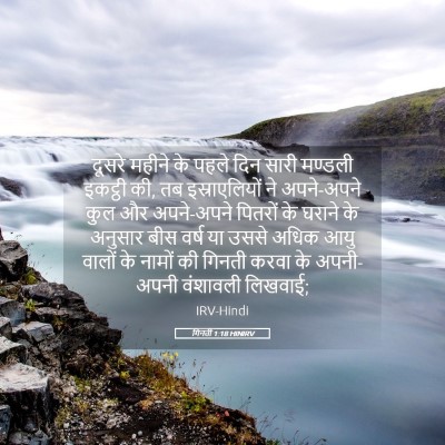 Picture 05 - गिनती 1:18 HINIRV - दूसरे महीने के - Bible Verse Picture
