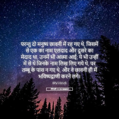 Picture 05 - गिनती 11:26 HINIRV - परन्तु दो मनुष्य - Bible Verse Picture