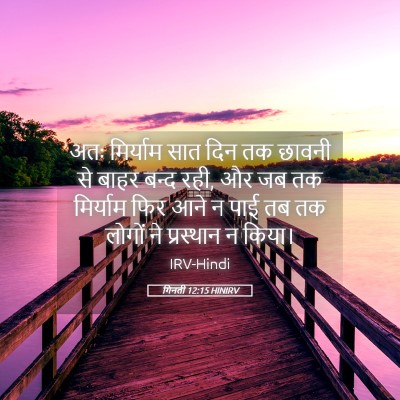 Picture 05 - गिनती 12:15 HINIRV - अतः मिर्याम सात - Bible Verse Picture