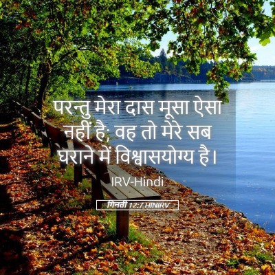Picture 05 - गिनती 12:7 HINIRV - परन्तु मेरा दास - Bible Verse Picture